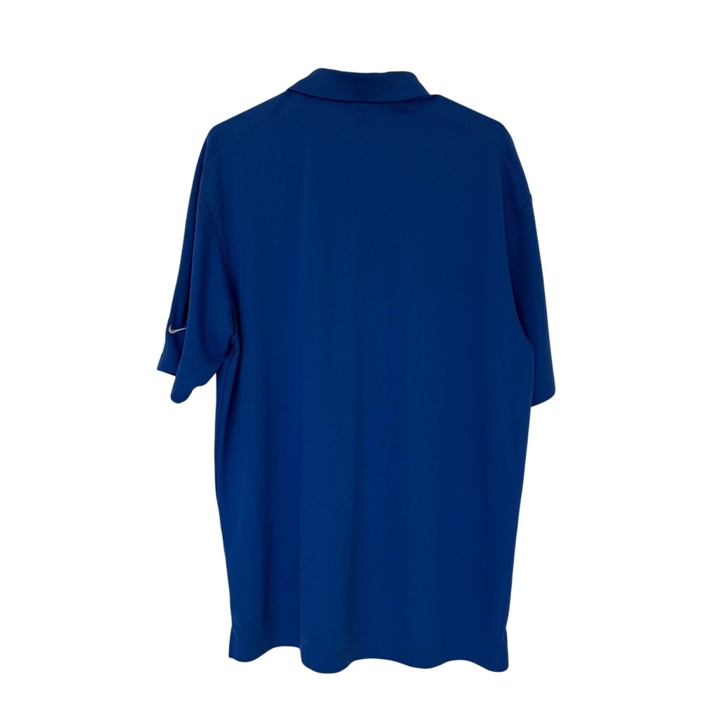 Nike Golf Dri-Fit Blue Polo Shirt Short Sleeve Mens L Lightweight Breathable Col - Picture 3 of 7